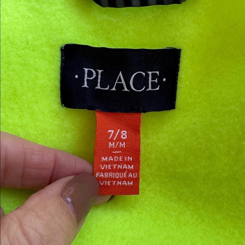 The Children’s Place black neon convertible fleece interior shell jacket medium